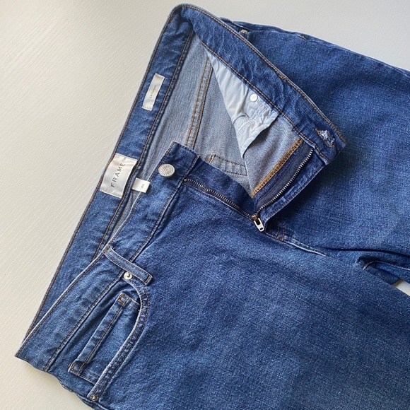 FRAME Women's Le Garcon Boyfriend Mid Rise Jeans Othello Wash Sz 32 - Picture 8 of 16
